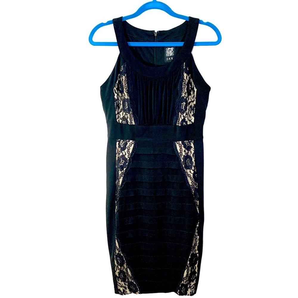 Jax black & lace cocktail dress size 10
